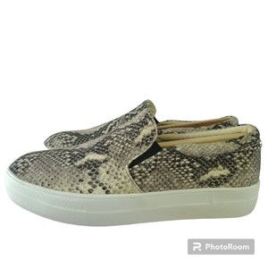 Steve Madden Gills Platform Snake Skin Print Slip On Sneaker Women's Size 9 M